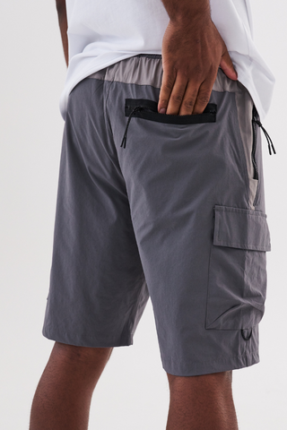 NAVIGATE 2 TONE CARGO SHORT - GREY