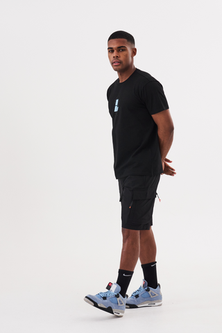 VANQUISH TEE - BLACK/SKY BLUE