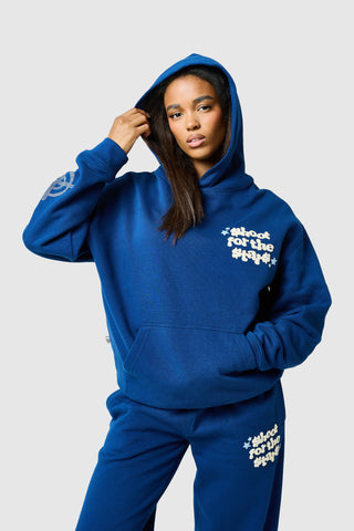 Womens Shoot For The Stars Hood - Ocean Navy