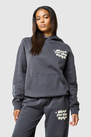 Womens Shoot For The Stars Hood - Volcano Grey
