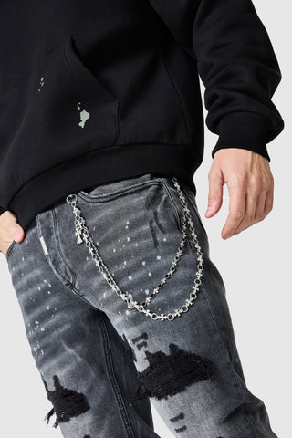 Diamante Dillon Jean - Charcoal