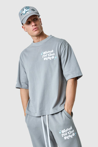 Shoot For The Stars Tee - Moon Grey