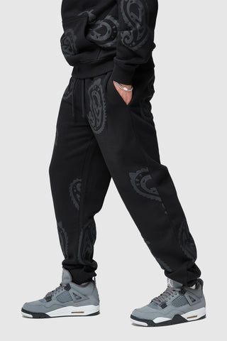 PAISLEY JOGGER - BLACK