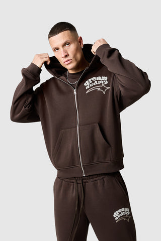 Dream Acdmy Zip Hood Tracksuit- Rich Brown