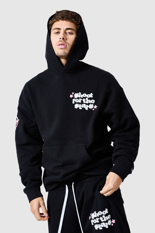Shoot For The Stars Hood - Black