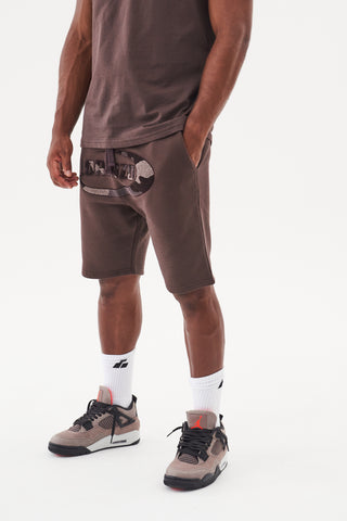 ORBIT BOUCLE SHORT - BROWN/CAMO